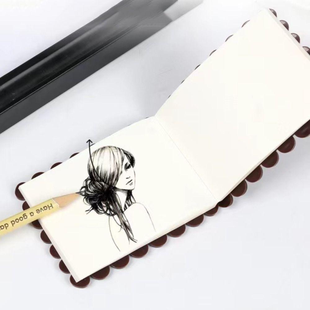 

Cute Mini Pocket Notebook Portable Press Writing Pad Creative Cookie Memo Notebook Student pink-style A