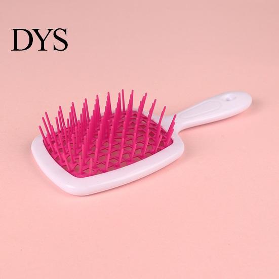 Ergonomic Grip Hair Brush Detangling Hollow Handle Scalp Massage Women Girls Wet Mesh Design Dry Long Curly Fluffy Styling Comb Hairdressing Tool And
