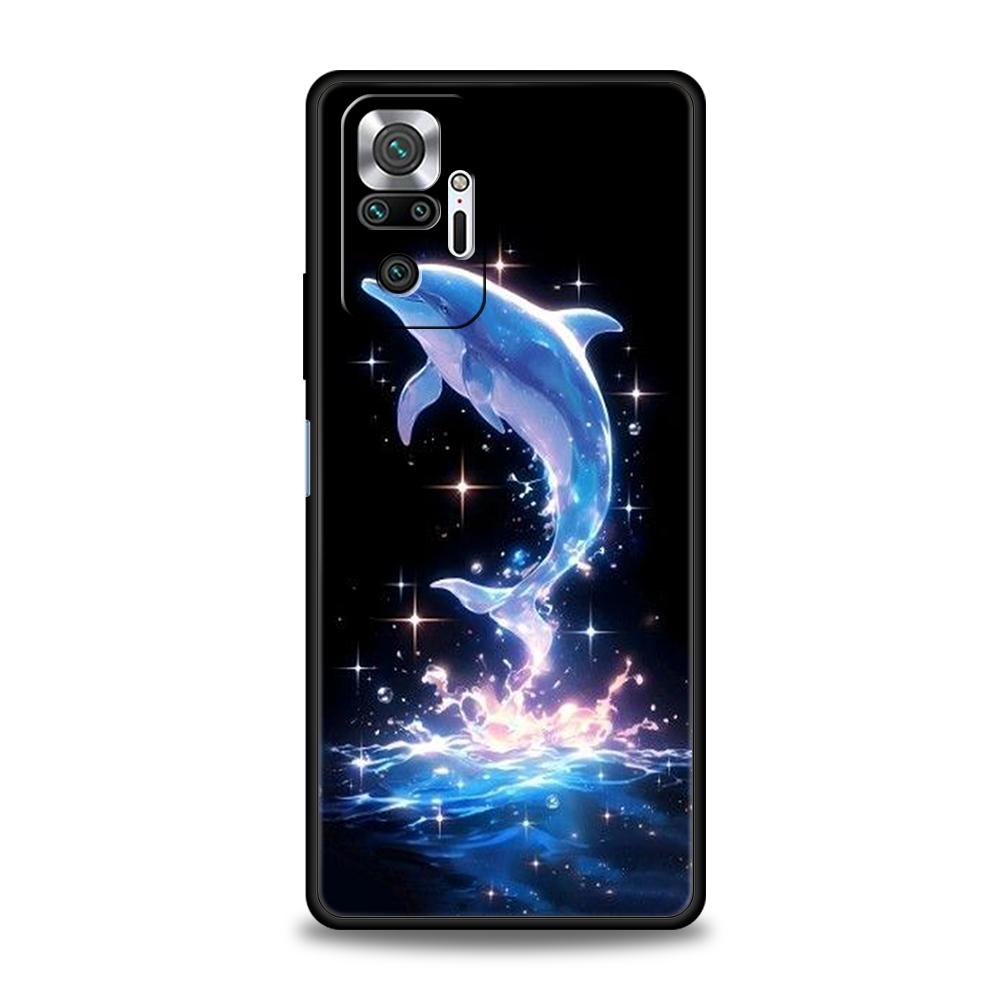 Ocean Animal Dolphin Phone Case Cover for Redmi 14C 10C Note 14 13 12 10 11 Pro Plus 7 8T K40 K50 Gaming Pro Plus 5G Soft Shell