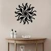 1 szt. Wacky Sun Decor Hippie Fun Metal Art, Fantazyjny wystrój ścienny i ogrodowy w kształcie słońca, Niepowtarzalna dekoracja patio i ganku, Zabawny znak słońca