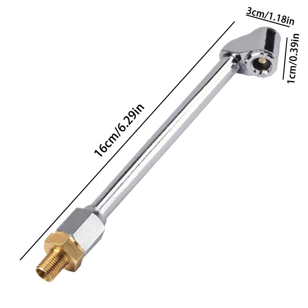

car Tire Inflator Chuck Quick-Connect Leak-Proof Portable Locking Air Chuck Car Tire Inflator for Automotive Truck RV SUV Bike серебряный