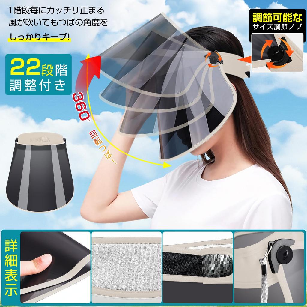 Cimoon Foldable Sun Visor with UV Protection and Rain Sun Foldable for Easy Suitable for Outdoor and All Weather and Includes Arm Covers Women's