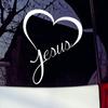 Jesue Heart Reflexní nálepka s ozdobnými nálepkami na karosérii kufru auta na nárazníku
