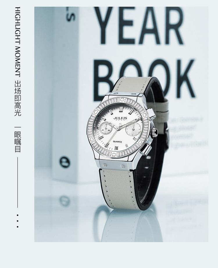 Juli Shi Women's Watch Brand Brand Brand New Calendar Multi functional, Niche, Light Luxury, Diamond encrusted Quartz Women's Watch