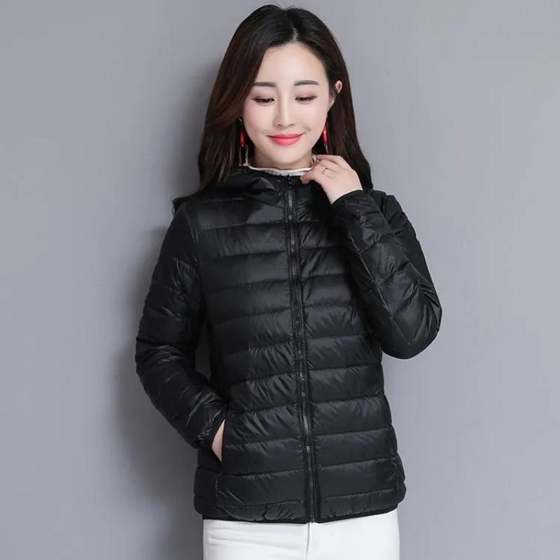Short Cotton Coat for Women 2025 Autumn and Winter New Style Light Cotton Coat for Women Hooded Loose Warm Jacket