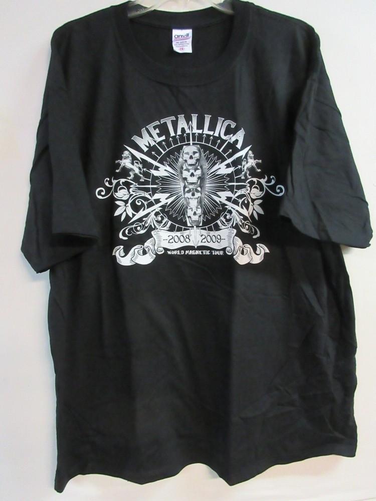 

METALLICA OFFICIAL OLD STOCK MERCH 08/09 BAND CONCERT MUSIC 2XL / XXL Unisex T-Shirt L