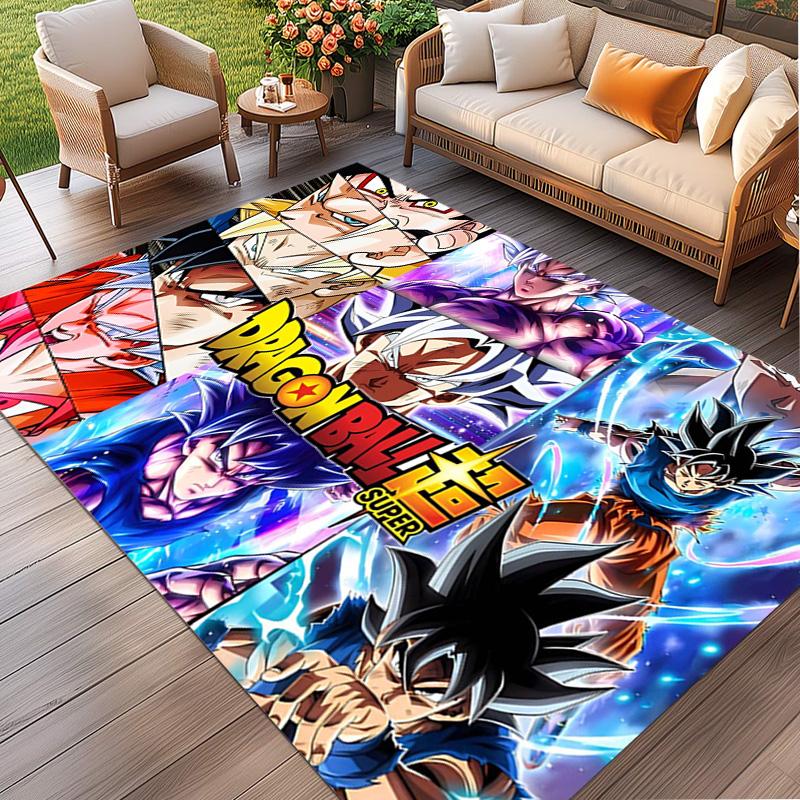 DRAGON BALL Print Rug, Washable Floor Carpet, For Entryway Dorm Laundry Room Office Study, Home Decor Birthday Christmas Gift