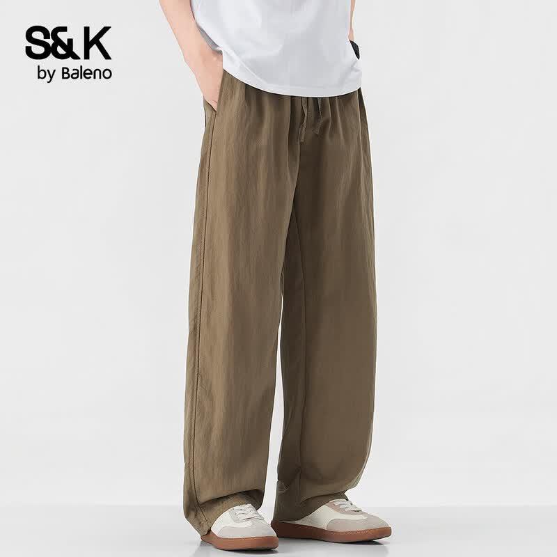 Baleno Men's S&K Series Tencel Blend Straight Fit Casual Pants