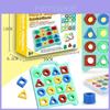 Geometrische Formenerkennung Puzzle Pädagogisches Spielzeug für Babys und Kleinkinder mit Kunststoffbausteinen für das frühe Lernen