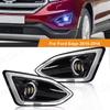 Car LED DRL Fog Lamp For Ford Edge 2015 2016 2017 2018 DRL Daytime Running Light Angel Eyes Halogen Auto Headlight Accessories