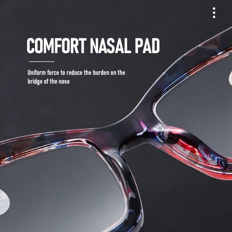 Unisex Fashion Reading Glasses Large Frame Far-sighted HD Anti-blue Light Glasses for Men Women Luxury Eyewear
