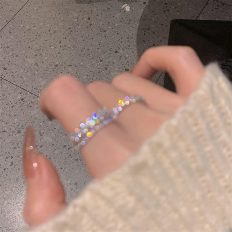 Luxury Minimalist Double Layered Zircon Ring for Women - Sophisticated and Unique Design - Delicate Finger Ring with Opening