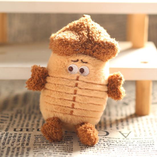 

Yousheng Cartoon Tower Shape Doll Girls Boys Plush Doll Keychain Backpack Car Pendant Stuffed Toy Keyring Bag Accessories кавовий