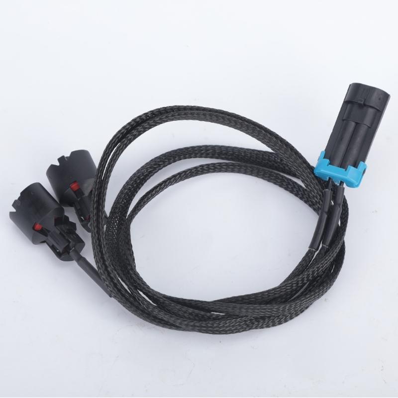 Engine Bay Knock Sensor Wiring Extension Harness, Molded End Lead with Outer Sleeve for Repair Service, Installation Work, and Single Harness Use