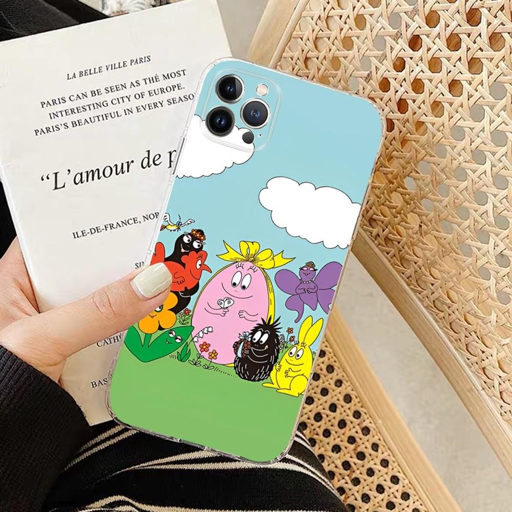 Cartoon Barbapapa Phone Case For iPhone 14 13 12 Mini 11 Pro XS Max X XR SE 6 7 8 Plus Soft Silicone Cover