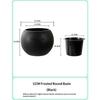 Round Ceramic Plant Pot Matte Textured Surface Two Color Options Perfect For Home Office Indoor Plant Decor
