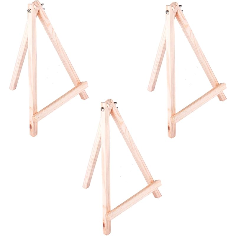Variety Canvas Easel Stand Tabletop A-Frame Medium Wooden Easel Size - 10"" Pack Of 3