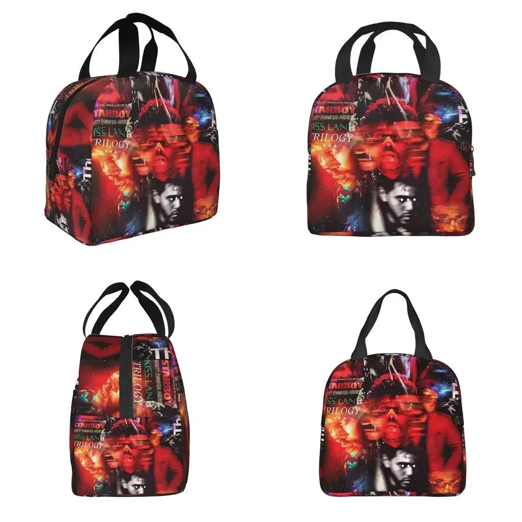 The Weeknd After Hours Till Dawn Tour Insulated Lunch Bag for Women Kids Portable Food Boxes Thermal Lunch Box Tote