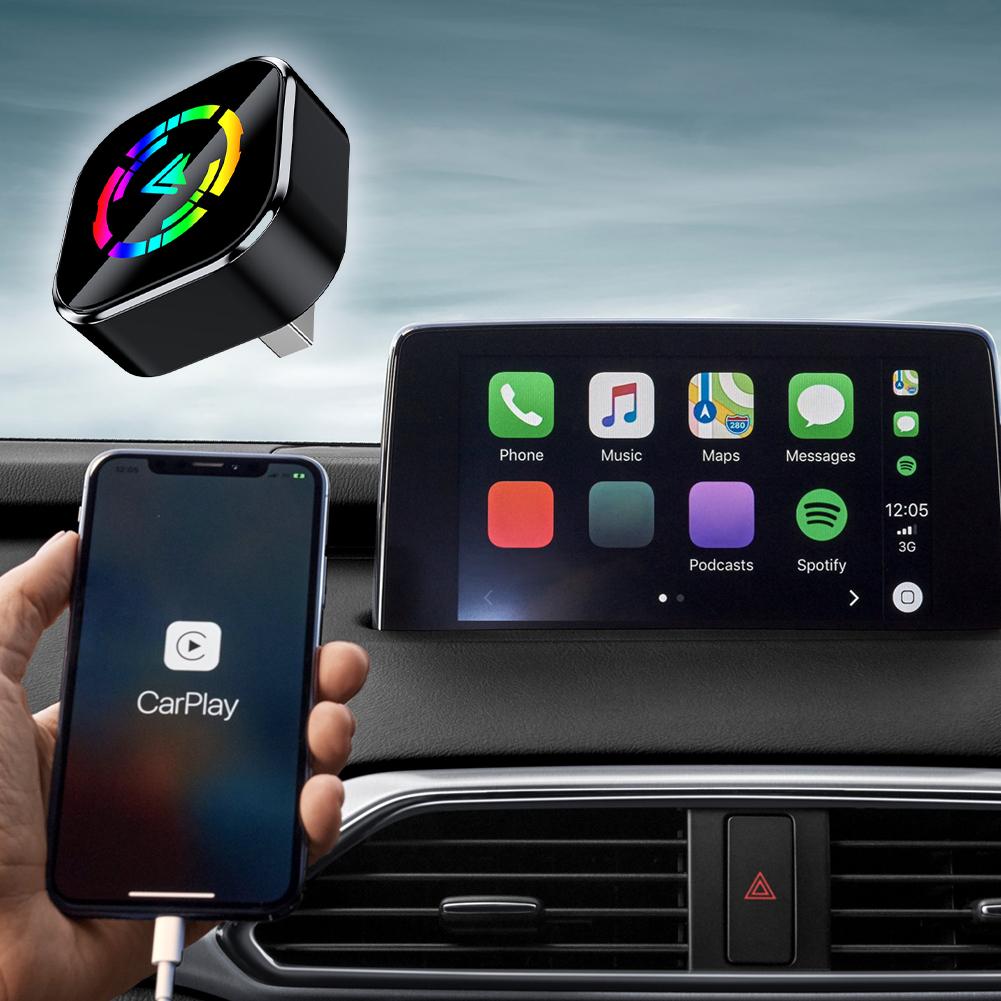 2 in 1 Wired to Wireless Carplay BT 5.0 USB Smart Dongle Adaptive Screen Voice Control For OEM Wired Carplay Android Auto Car