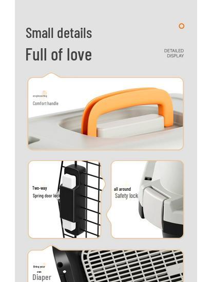 Portable Airline Cat Carrier – Handheld Plastic Cat & Dog Cage