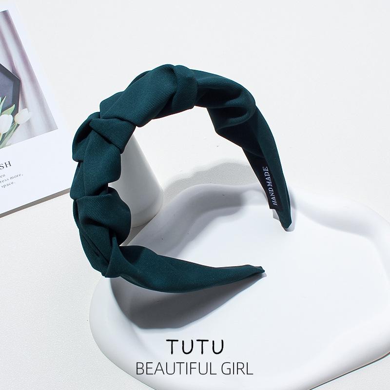 Premium Knotted Solid Color Headband - Retro Fashion, Versatile Korean Style Hair Accessory