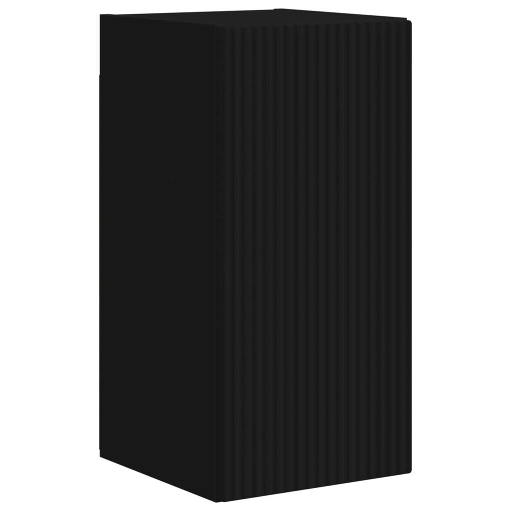 TV Cabinet Set 5 Pieces Black Engineered Wood