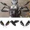 2X Evrensel Motosiklet El Koruyucu Gidon Rüzgar Koruyucu El Koruyucu Led Işık