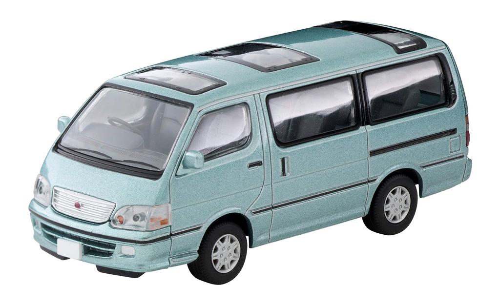 Tomytec Tomica Limited Vintage Neo Scale Toyota Hiace Wagon Super Custom G Light Finished 312475 1/64 LV-N216b (2002 Model), Green, Model,