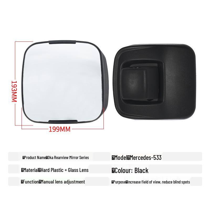 Square Rearview & Reversing Mirror for Euro Mercedes Trucks (MP2, MP3, MP4 Models)