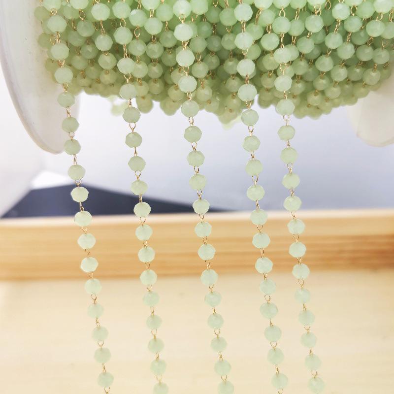 

4 мм хрустальная медная цепочка, сохраняющая цвет, для ожерелий, браслетов, шпилек и ювелирных аксессуаров своими руками 4mm