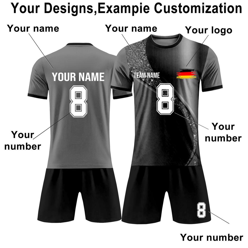 Personalised Shirts Kit Mens Girls With Name Number Custom Football Jerseys For Boys Training Suit