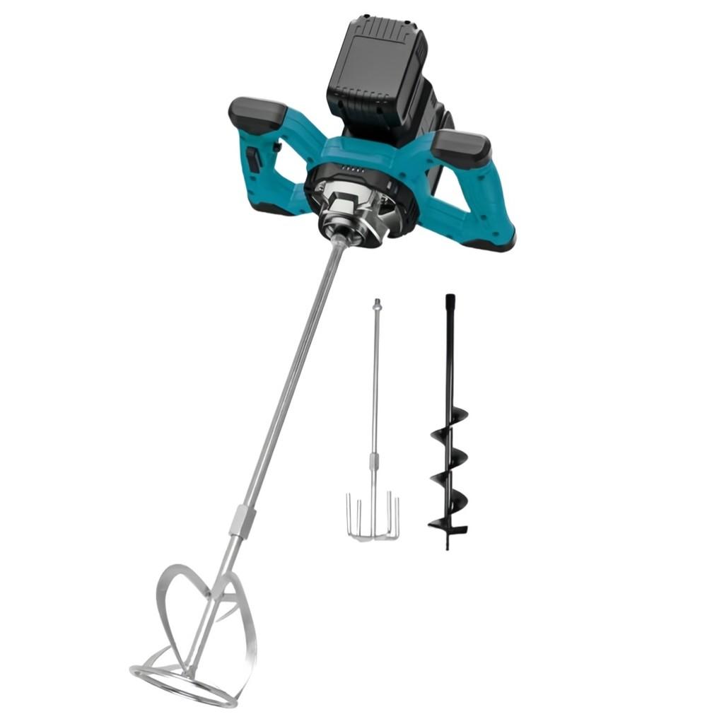 High Power Steering Wheel Ground Drill Industrial Handheld Ice Drill Machine Multifunctional Lithium Electric Drill Mixer
