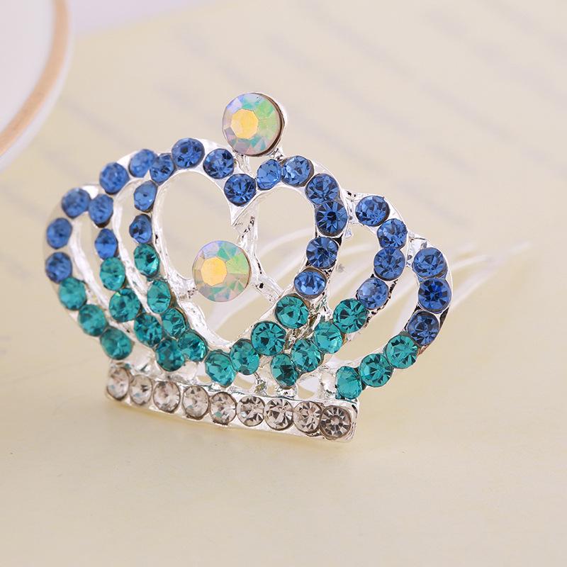 Kids' Rhinestone Crown Comb - Cute Princess Tiara Hair Accessory for Birthdays