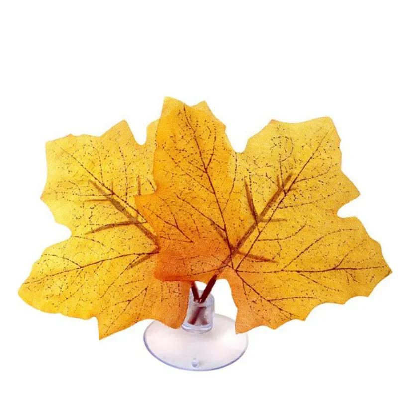 1Pc Artificial Aquarium Leaf Plants Decoration Betta Fish Rest Spawning Ornamental Plant Betta Fish Play Relax Hide Leaf Hammock