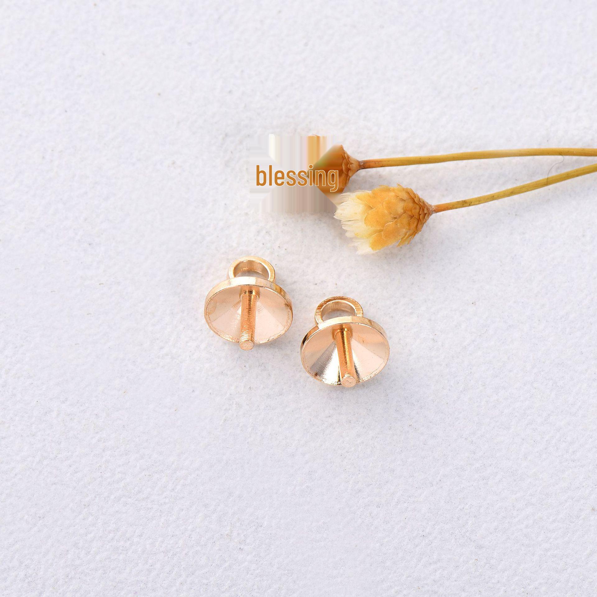 

Гальванизированные медные роговые булавки с жемчужным глазом для самодельных ювелирных изделий 5x7mm needle 1mm, hole 1.7mm, 0.14g/pc