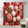 Set Of 2 Modern Flat Printing Jit Curtains Without Rod Candy Swirl Bliss Pattern Durable Polyester Fabric Curtain