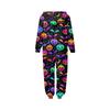 Halloween Printed Family Matching Hooded Long Sleeved Zippered Hooded Jumpsuit Set
