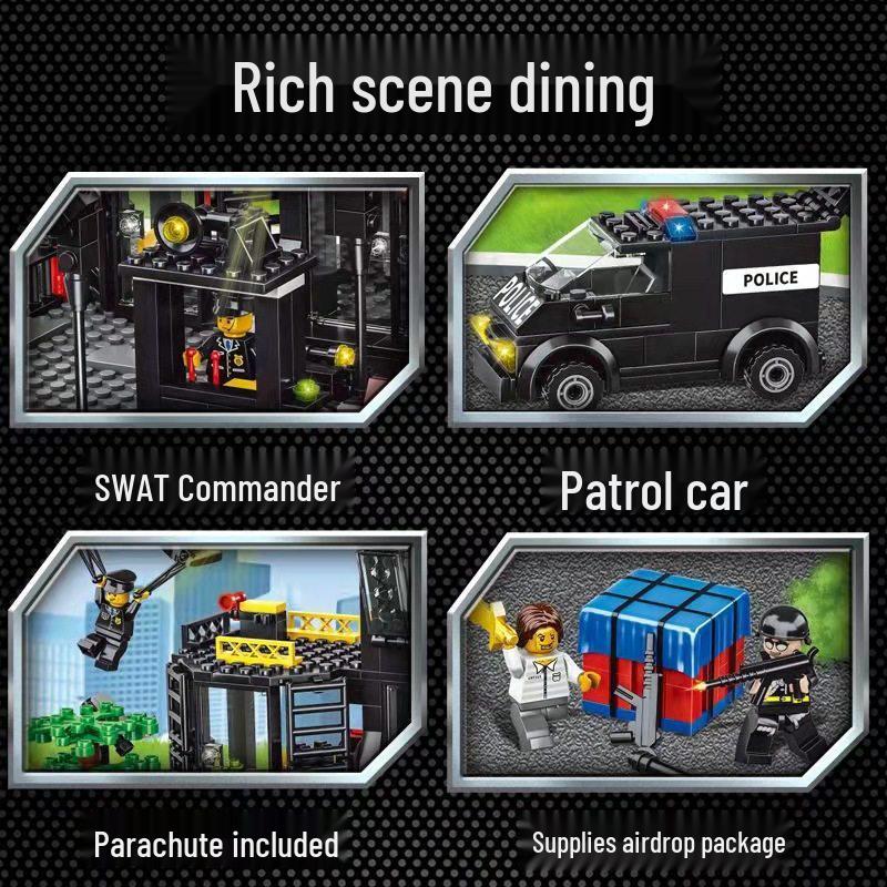 Police Station Building Blocks Toy - Educational Gift for Boys & Girls Ages 6-12 (2026)