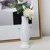 Nordic Style Petal-Shaped Drop-Resistant Plastic Vase - Minimalist Imitation Porcelain Flower Pot for Home Décor