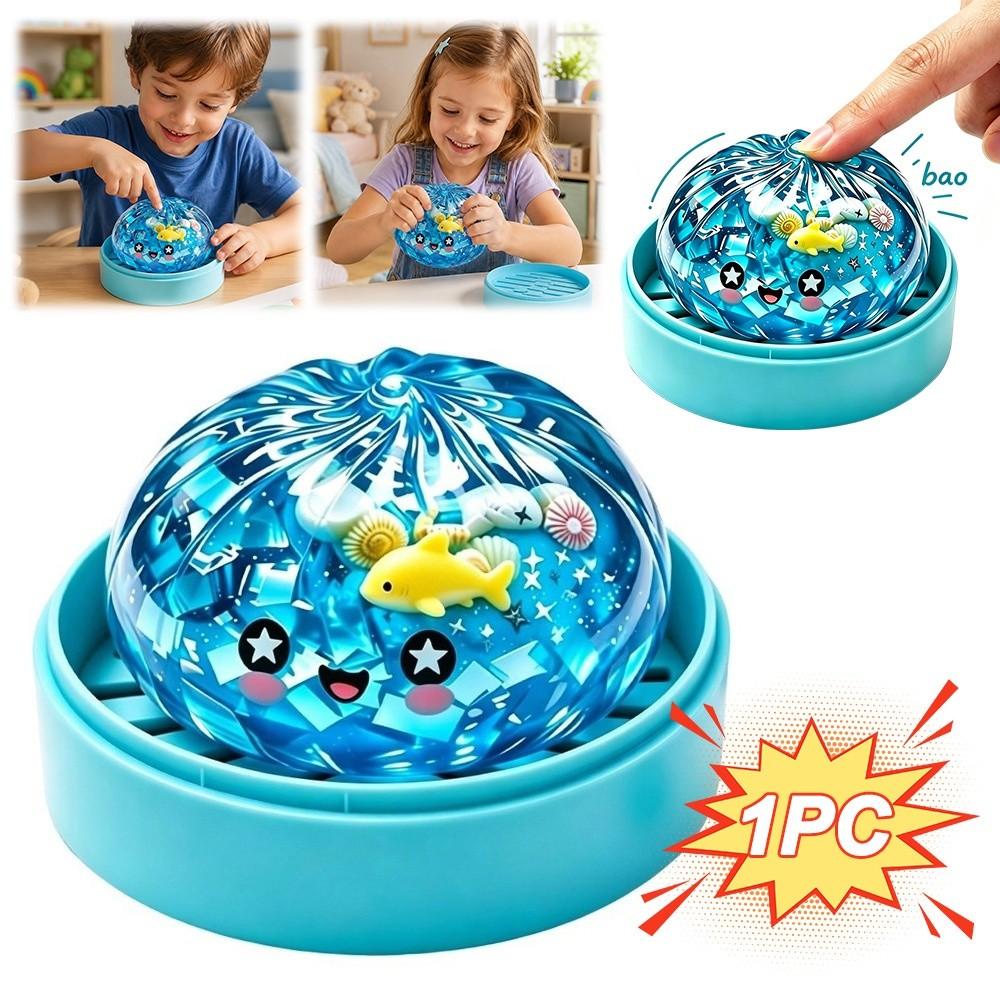Marine Animal Shells Dumplings Squeeze Toy Glitter Squeeze Toy Home Decoration