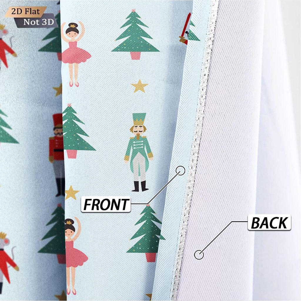 Custom Nutcracker Digital Print Blackout Curtains with Your Image - High-Precision Black Silk
