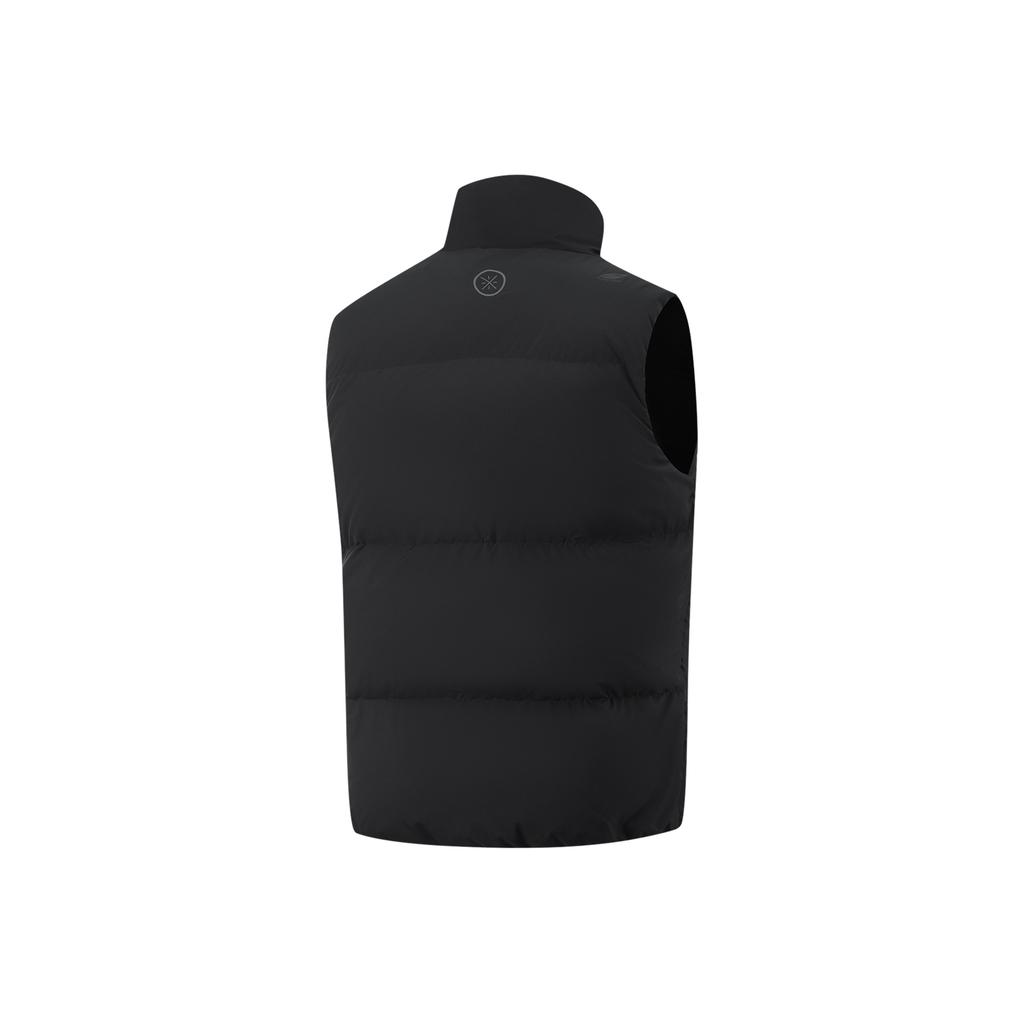 Li Ning Wade Series Windproof Water-Repellent Stand Collar Letter Down Vest Men Vest AMRV079-1