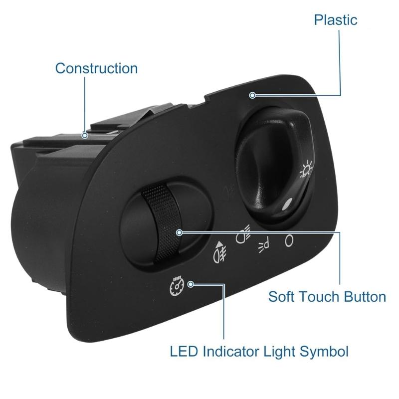 Fog Light Headlamp Switches YL3Z11654BAA YL3Z11654BAB SW5556 HL7029 LS581 89056984 Ergonomic Design Easy Installation