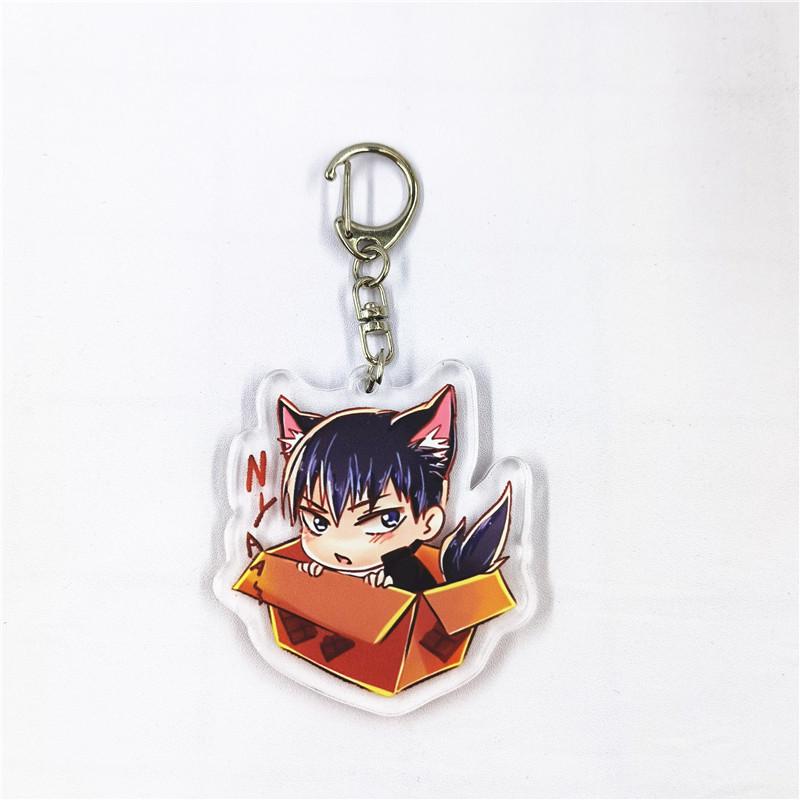 Haikyuu!! Double-Sided Keychain Pendant: Hinata, Kageyama, Kenma