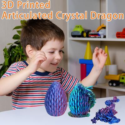 Mystery Dragon With Egg Suit , 3D Printed Dragon With Egg, Full Articulated Flexible Dragon With Eggs, 3D Printed Gift Toy