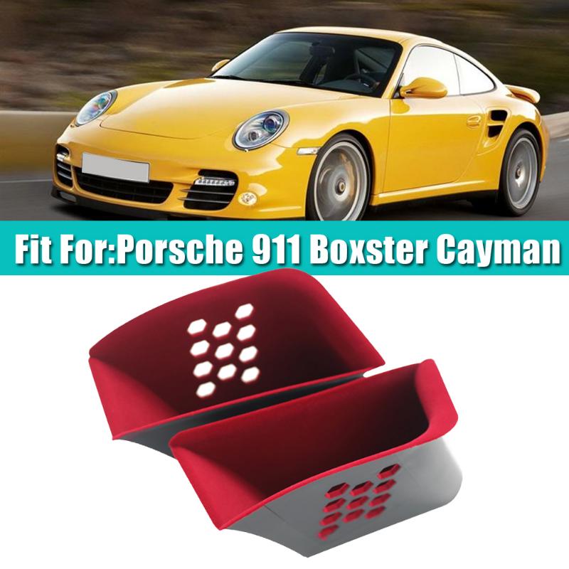 2pcs Car Door Armrest Storage Box Organizer Car Interior Armrest Storage Case Red Car Accessories for Porsche 911 Boxster
