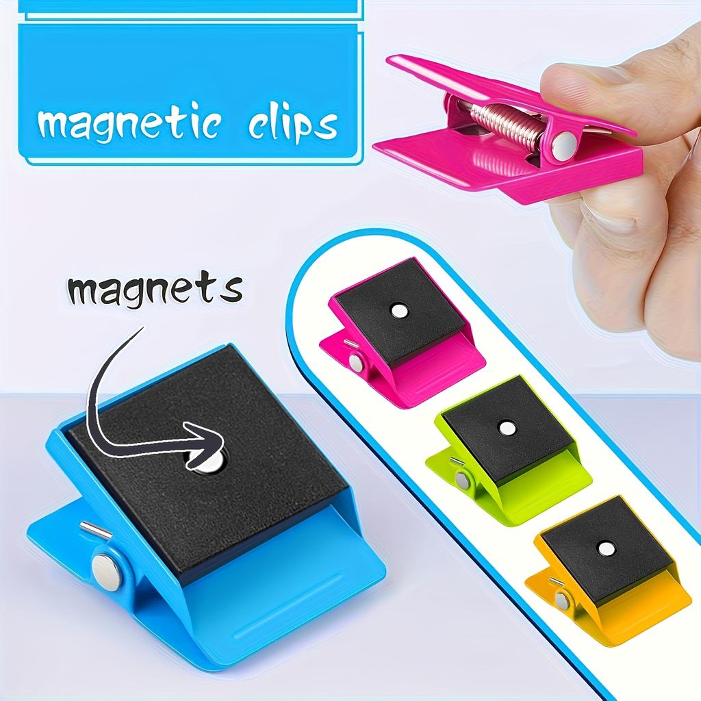 Kraftige 1/4/8 stk. Magnetiske Clips - Whiteboard Magnet Clips - Stærke Magnet Clips