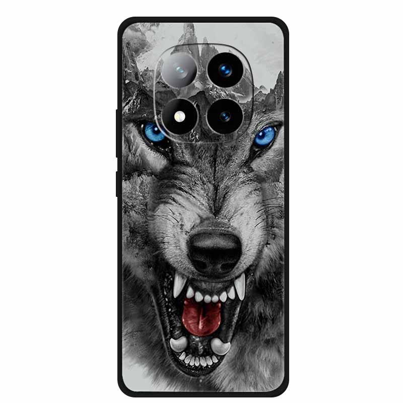 For Redmi Note 14 Pro+ Case Animals Soft Silicone TPU Phone Cases Back Cover For Redmi Note 14 Pro Plus 5G Wolf Shockproof Capa