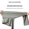 Men's Semi-Elastic High-Stretch Ice Silk Casual Summer Pants - Thin, Straight, Loose, High-End Suit Style