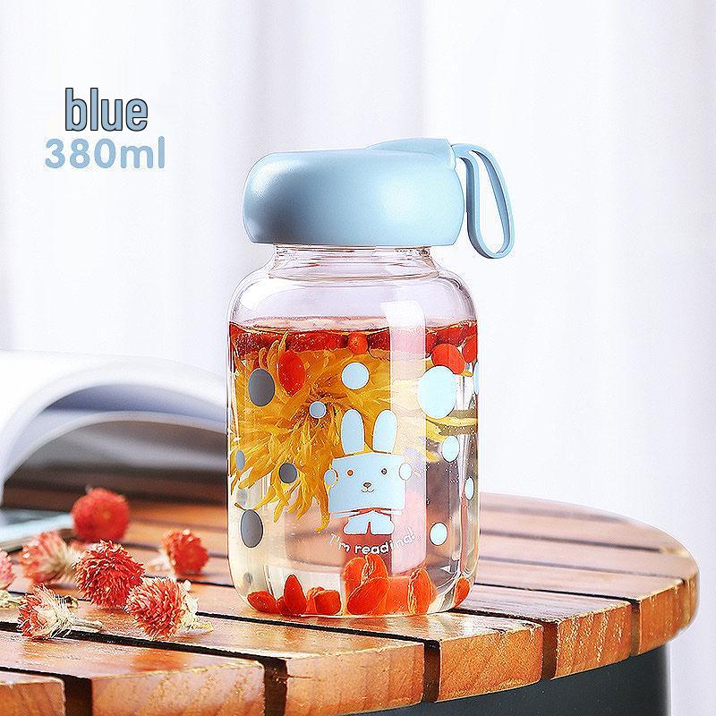 Heat-Resistant Borosilicate Glass Cup for Women - Cute, Portable, Transparent, Small Tea Brewing Cup